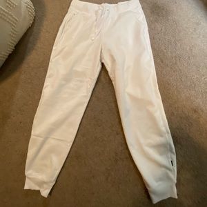 athleta NWOT white joggers